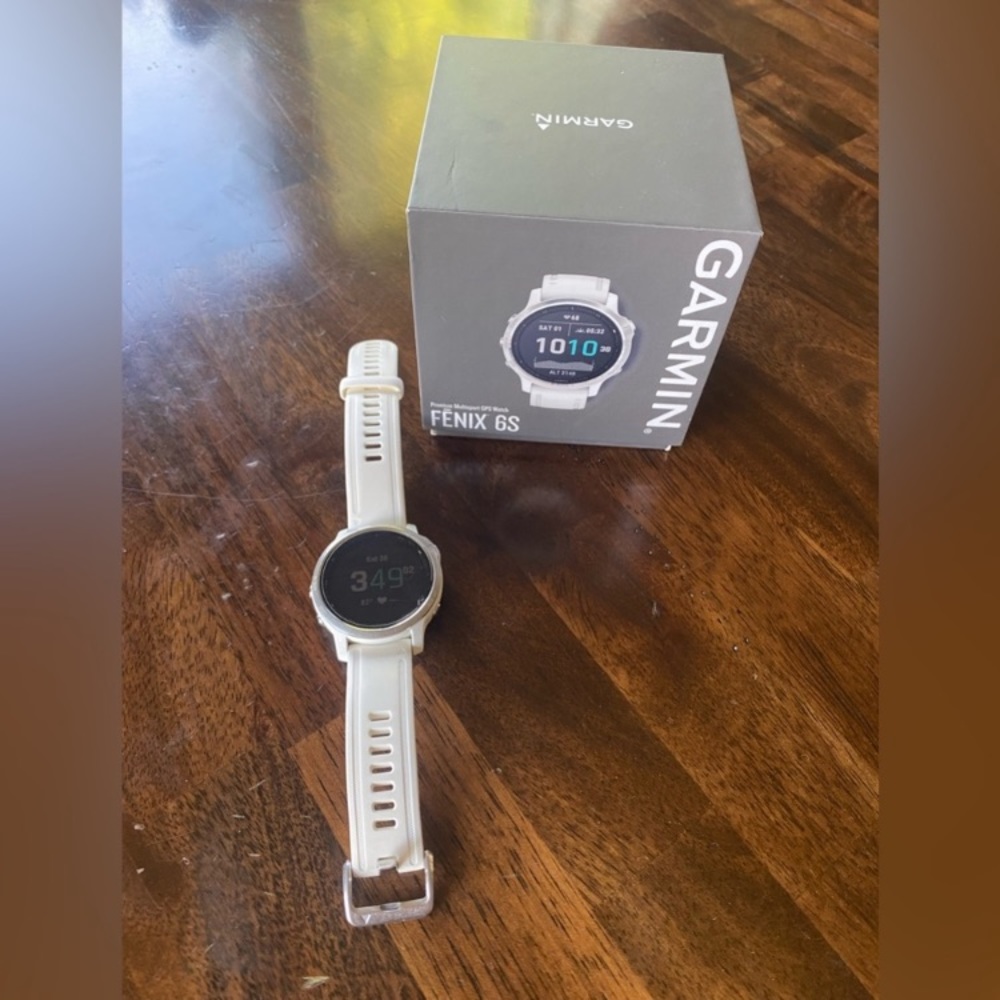 Garmin Fenix 6s Multi-sport GPS Watch Silver and White